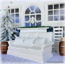 White 3-Seater Sofa - Miniature