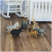 Dollhouse miniature nursery safari animals