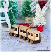 Dollhouse Miniature Wooden Train Set