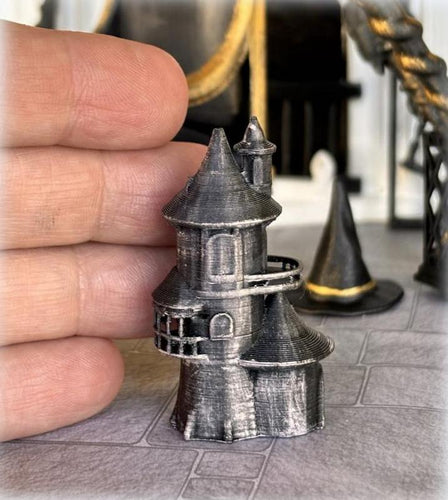 Dollhouse haunted turret witch house mini  cm apothecary