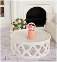 Dollhouse pink gumball candy dispenser machine