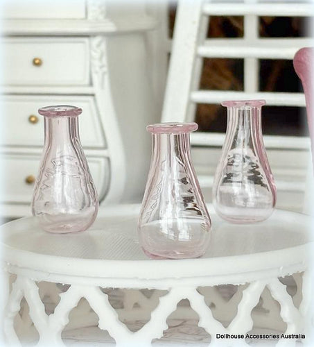 Glass Vase - Pink - x 1 - Miniature