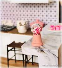 Dollhouse pink gumball candy dispenser machine
