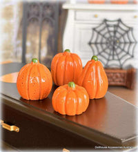 Orange Pumpkins - Set of 4 - Miniature