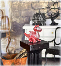 Dollhouse nursery toy dragon red silver