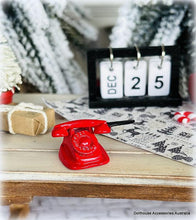 Dollhouse red retro telephone