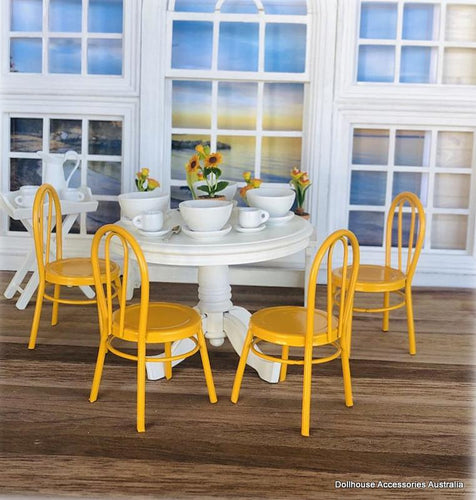 Dollhouse Cafe chairs yellow