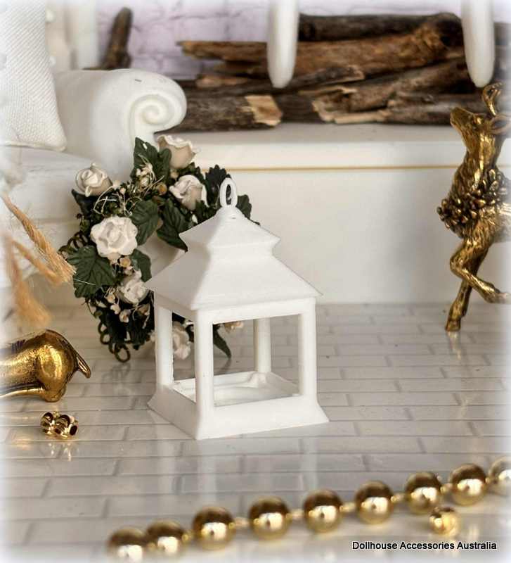 Dollhouse white lantern Christmas light