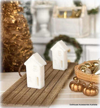 Dollhouse miniature white 3D printed house shelf ornament