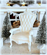 Dollhouse white french provincial armchair miniature
