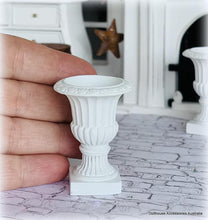 White roman urn clay dollhouse miniature