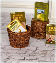 Round Wicker Look Vase - Resin - Miniature