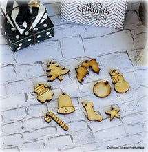 Dollhouse laser cut christmas tree ornaments for painting