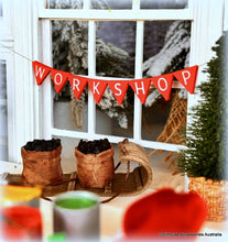 Dollhouse Bunting christmas Elf Workship