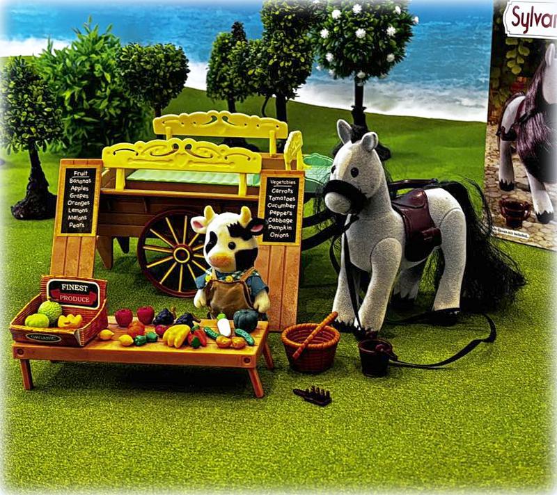 Sylvanian Families Farm Horse and Cart Set (2011) Vintage
