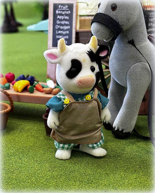 Sylvanian Families Farm Horse and Cart Set (2011) - Vintage - Included Horse and Figure