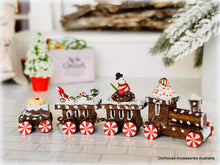 Dollhouse miniature Christmas Gingerbread train