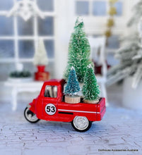 Dollhouse Christmas red trike with Tree