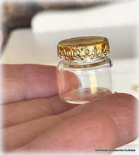 Pair of Glass Jars with Decorative lids - Miniature