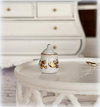 REutter porcelain white gold sugar bowl