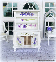 Purple Floral Cabinet - Miniature - One of a Kind
