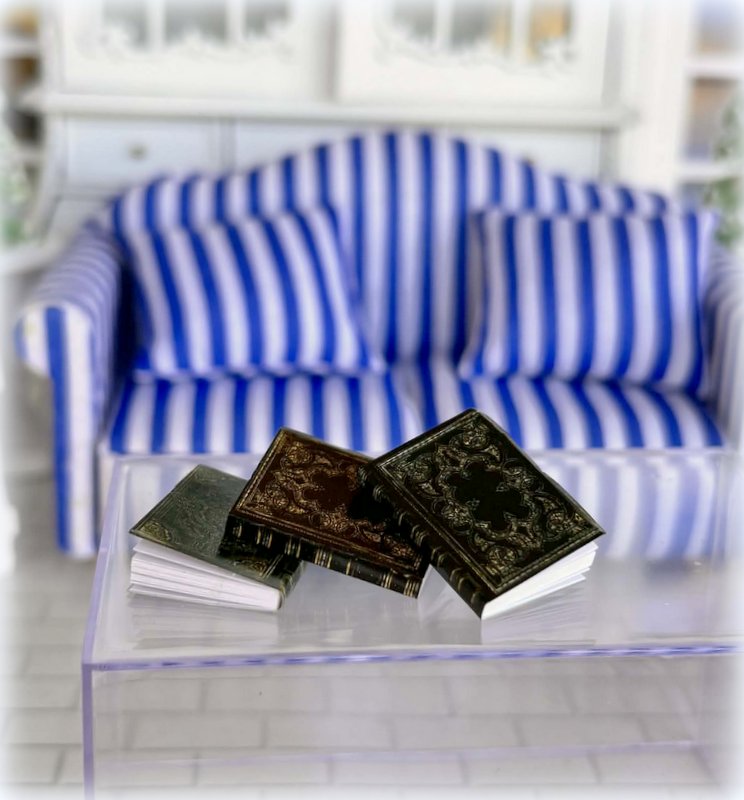 Set of 3 Books - Embossed style - Miniature