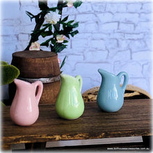 Dollhouse coloured pastel vases