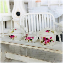 Floral Kitchenware - Set of 3 - Plastic - Miniature