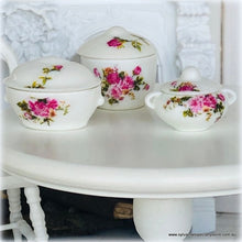 Floral Kitchenware - Set of 3 - Plastic - Miniature