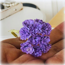Dollhouse miniature gypsophylia purple flowers bouquet florist
