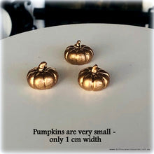 Golden Tiny Pumpkins - Set of 3 - Miniature