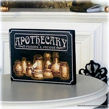 Dollhouse Apothecary sign miniature