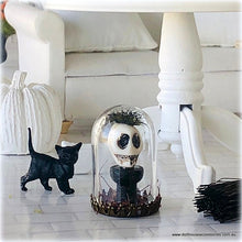 Dollhouse miniature Halloween skull curio in jar