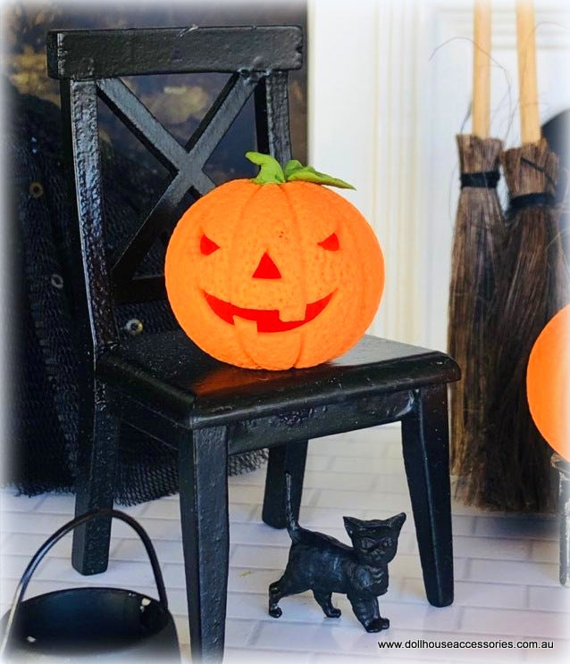 Dollhouse pumpkin carved jack o lantern halloween