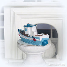 Dollhouse Tug boat model ornament