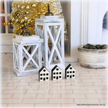 Dollhouse putz tiny heart houses ornament