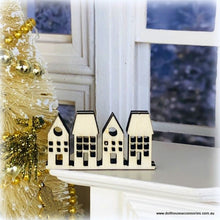 Row of Houses - Unpainted - 1 cm - Miniature