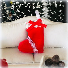 Plush Christmas Stocking - Red - Miniature