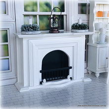 White and Black Fireplace - Miniature