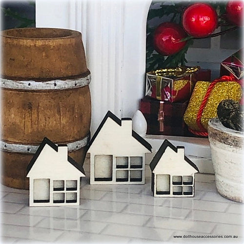 Dollhouse miniature putz houses cottages