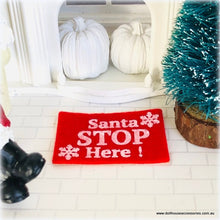 Santa Stop Here Doormat - Red - Miniature