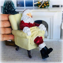 Santa Sleeping in His Chair - Miniature Figurine