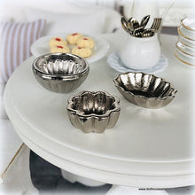 Bundt Pans/Jelly Moulds - Silver - Miniature