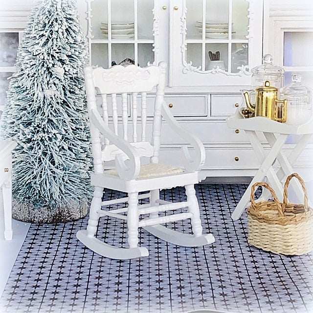 White Rocking Chair - Miniature