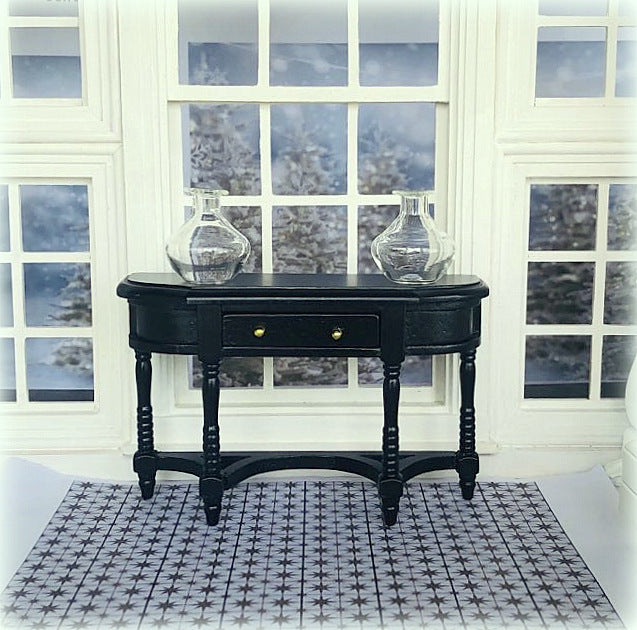 Black Hallway Console Table - Miniature