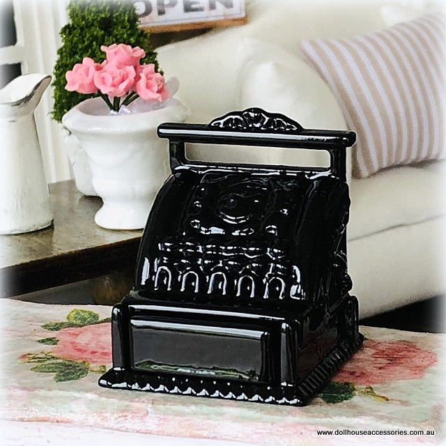 Dollhouse florist black cash register till