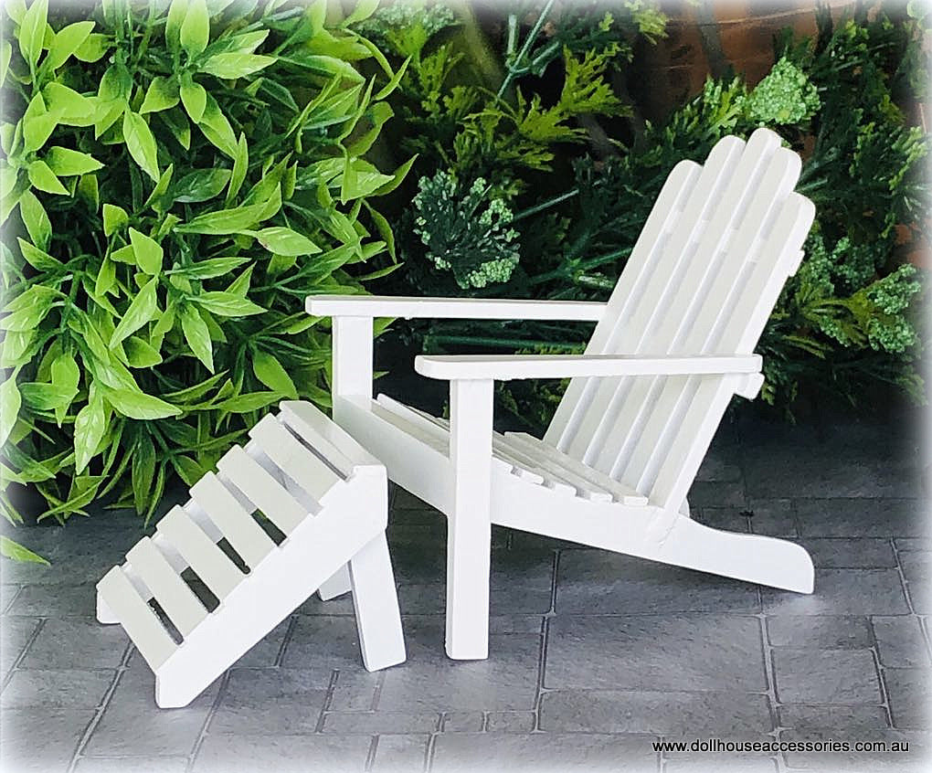 Dollhouse miniature adirondack porch chair