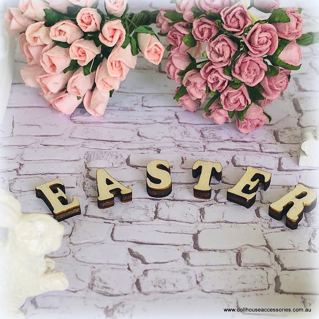 Easter Letters dollhouse miniature