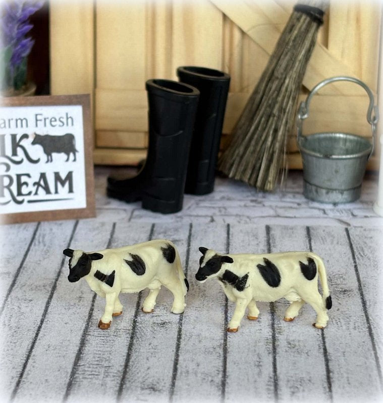 Pair of Cows - 2.5 cm high - Mini toys