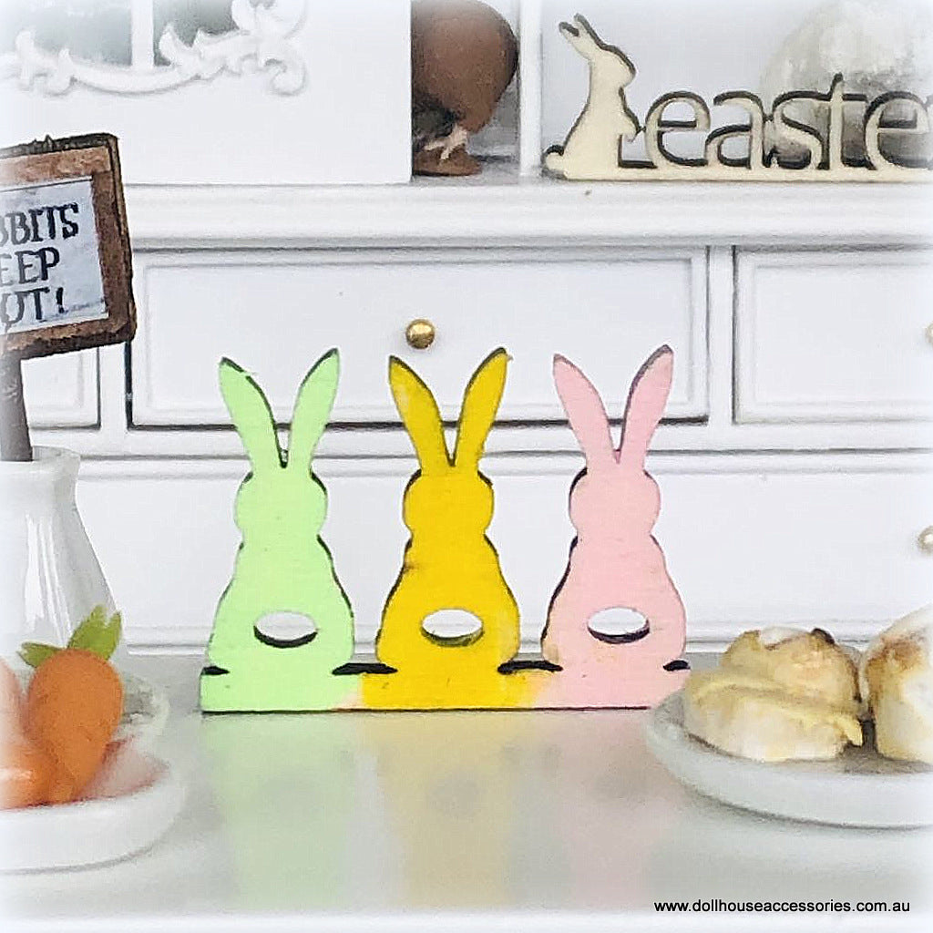 Easter Bunnies in a Row - Miniature